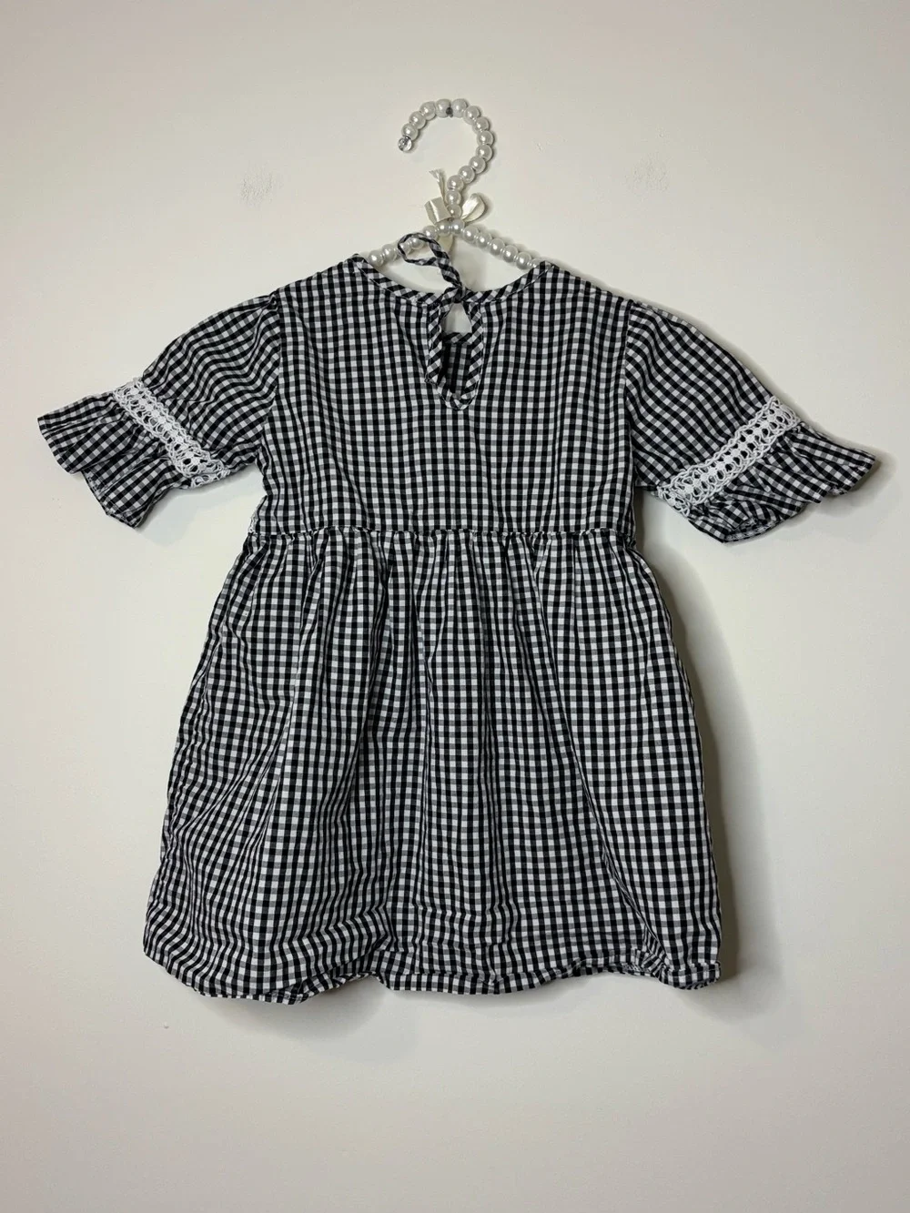 Zara Basic Girl Black and White Gingham A-line Dress